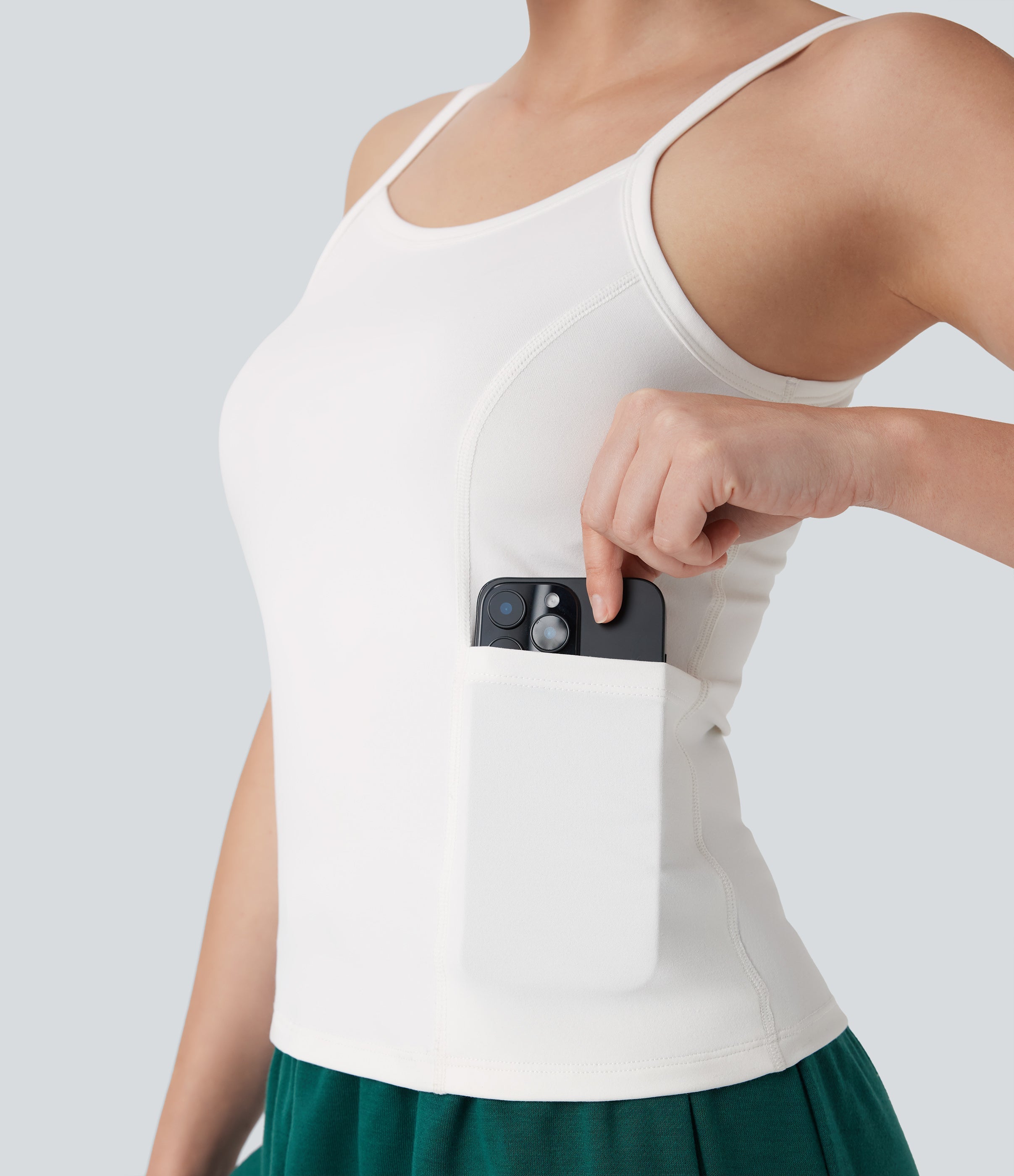 Pockets Plain Workout Cami Top