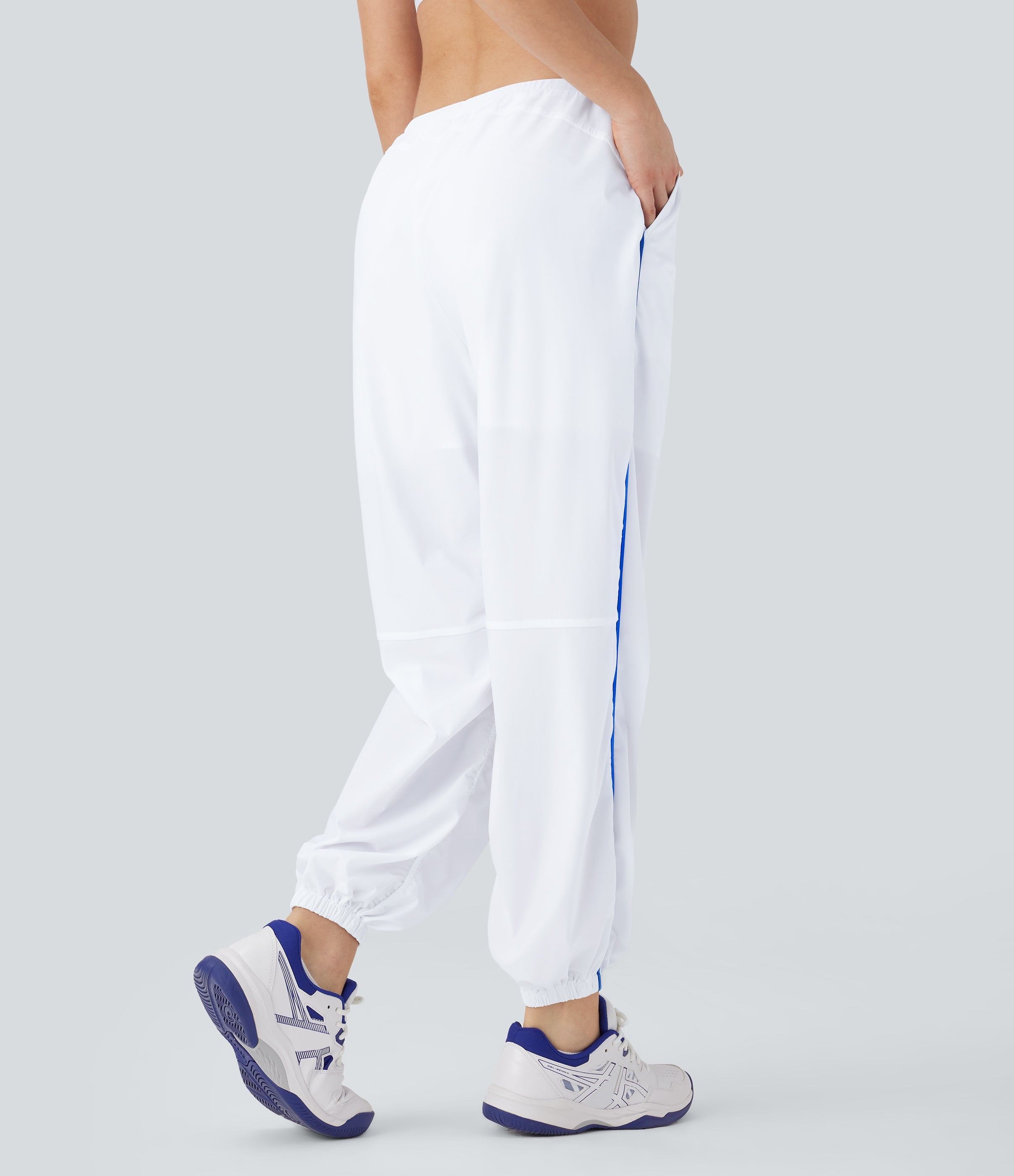 Low Rise 2-in-1 Color Block Quick Dry Dance Joggers with Pockets