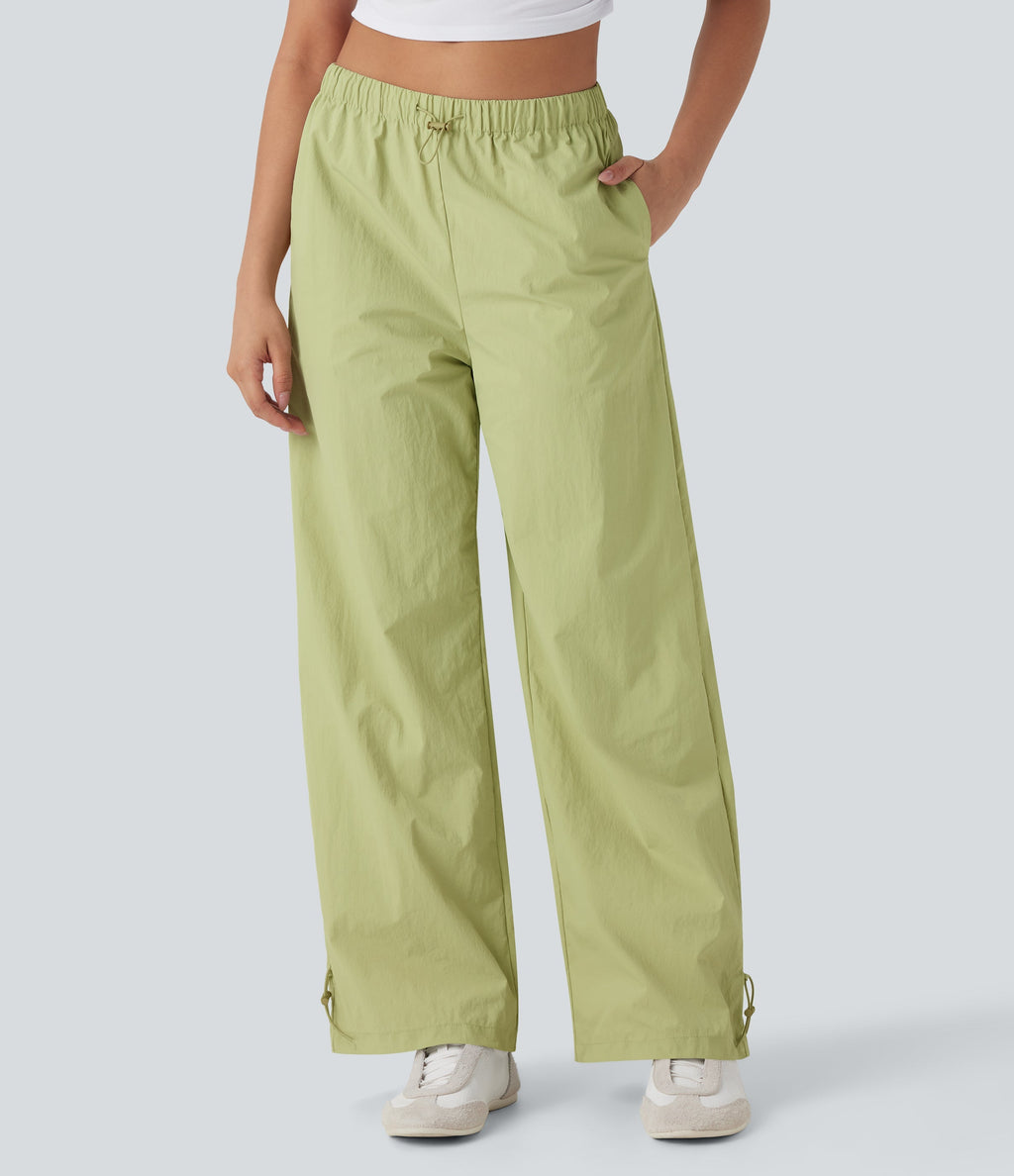 Low Rise Cinchable Hem Yoga Joggers with Pockets