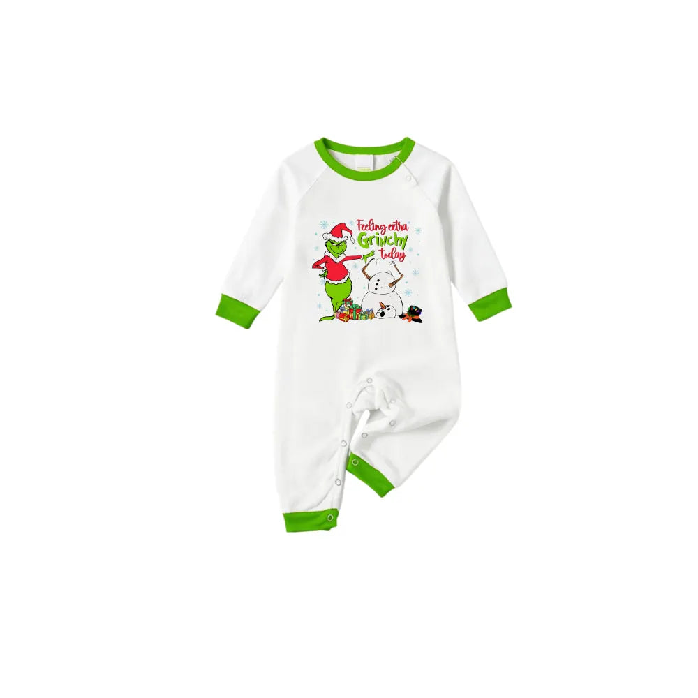 Holiday Family Christmas Pajamas Set With Playful Xmas Character Pattern Design