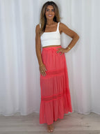 Crochet Tiered Maxi Skirt (3 Colours)
