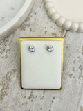 Square Gem Stud Earrings (2 Colours)
