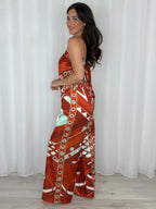 Circle Print Handkerchief Top And Trouser Co-Ord (4 Colours)