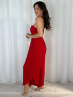 Bandeau Jumpsuit With Tapered Leg (6 Colours)
