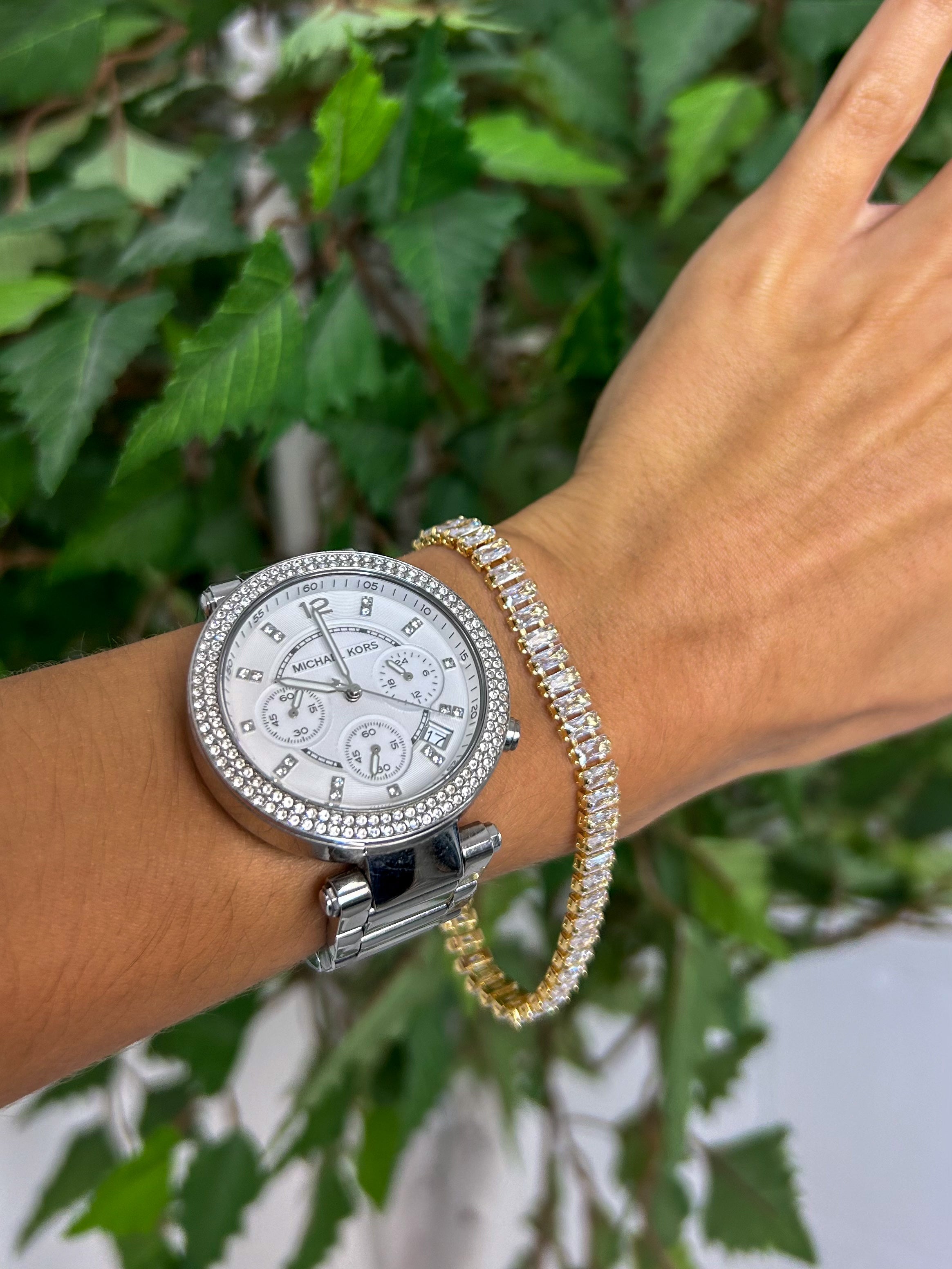 Rectangle Tennis Bracelet (2 Colours)