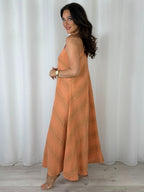 V-Neck Strap Gold Fleck Maxi Dress (5 Colours)