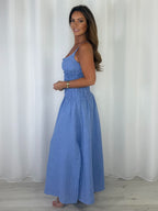 Smocked Waist Side Split Dress (2 Colours)