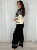 Round Neck Striped Jumper And Trouser Co-Ord (5 Colours)