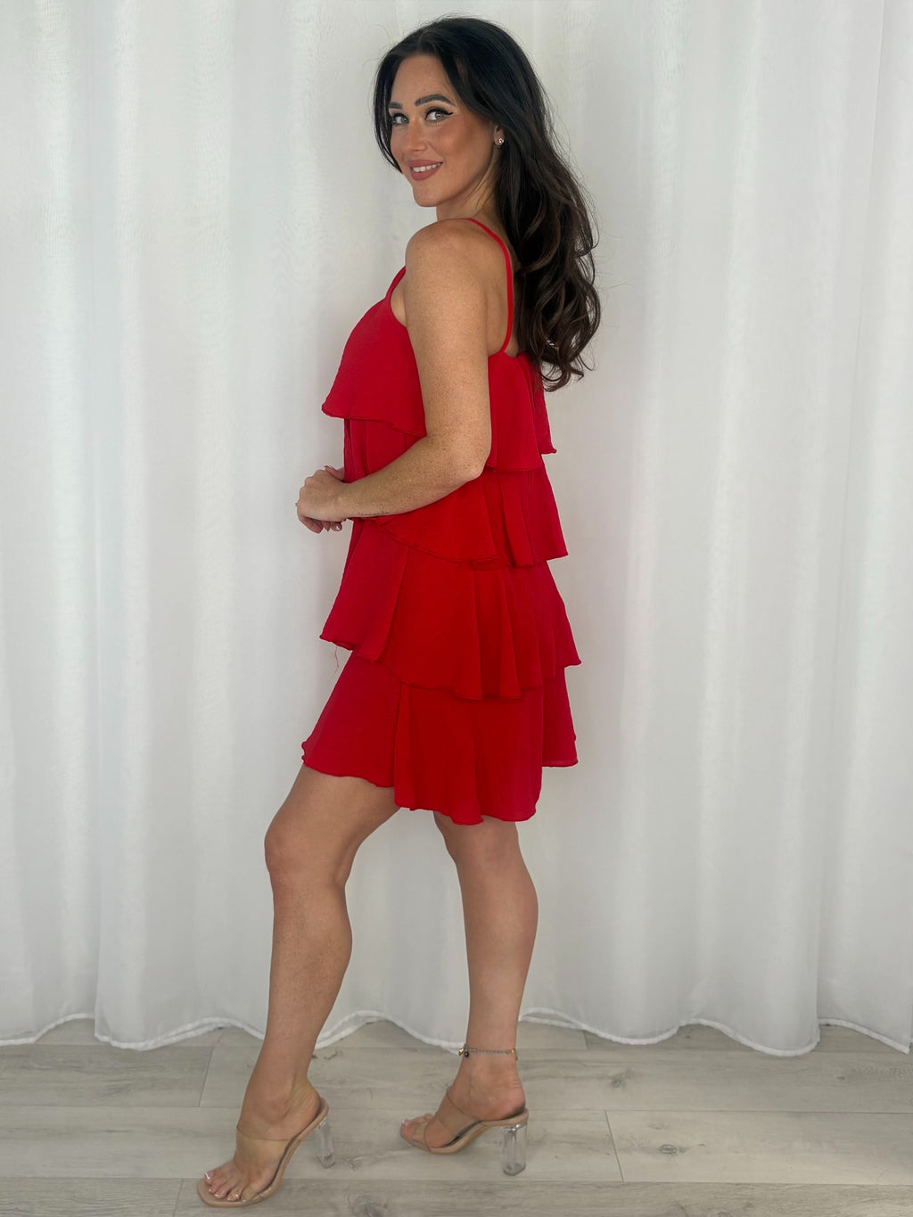 Layered Frill Strappy Midi Dress (9 Colours)