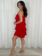 Layered Frill Strappy Midi Dress (9 Colours)