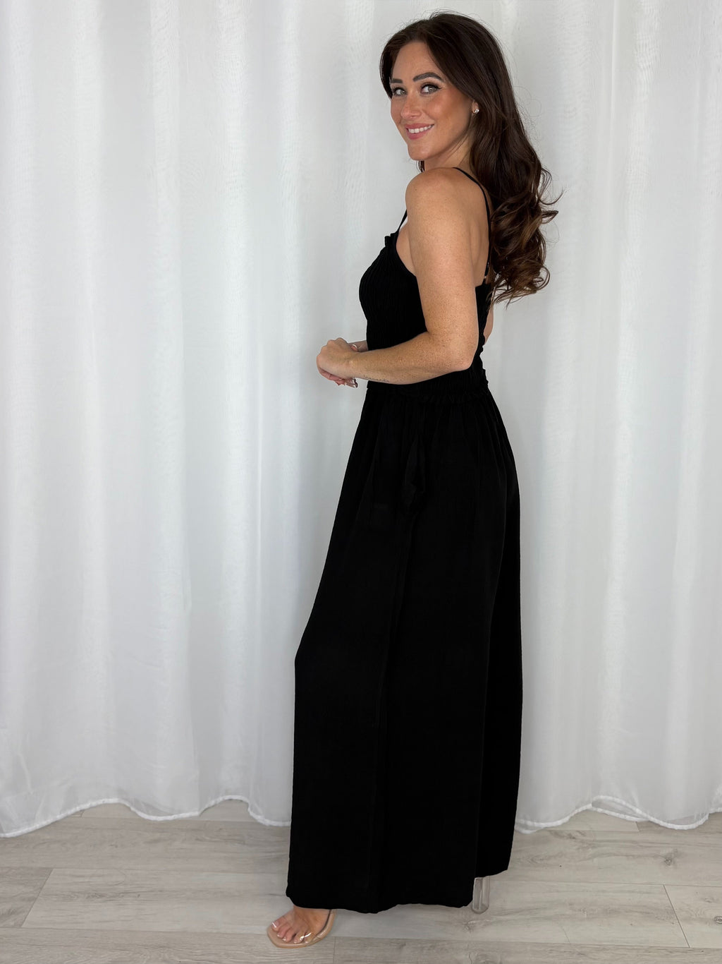 Smocked Wide Leg Jumpsuit (4 Colours)