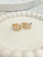 Diamonte Double Hoop Clip on's