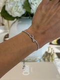 Diamante Bow Adjustable Bracelet (2 Colours)