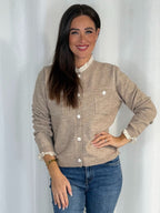 Polka Dot Trim Cardigan (2 Colours)