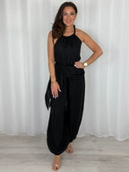 Rope Halter Neck Tie Waist Harem Trouser Co-Ord (6 Colours)