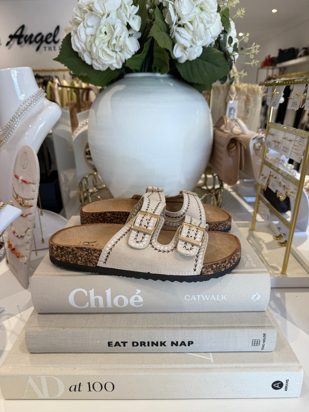 Chunky Cork Sole Double Buckle Stitching Detail Sandal (4 Colours)
