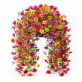 Artificial Hanging Flowers for Outdoor Planters, UV Resistant Faux Hanging Flowers for Porch, Balcony, Hanging Basket, Easter Spring Outdoor Decor,