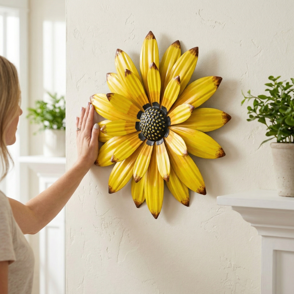Sunflower Metal Wall Décor for Porch, Patio & Home
