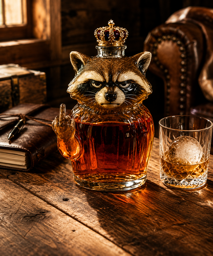 Whisky Bottle — Raccoon Rebel Edition
