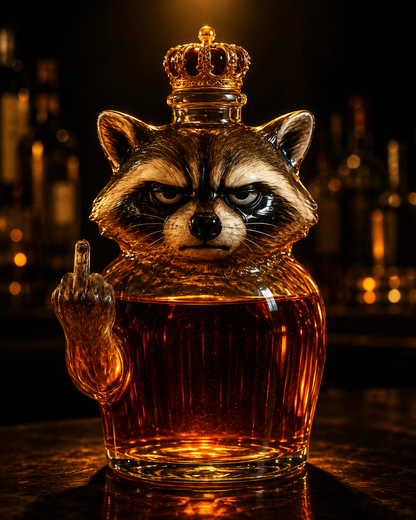 Whisky Bottle — Raccoon Rebel Edition