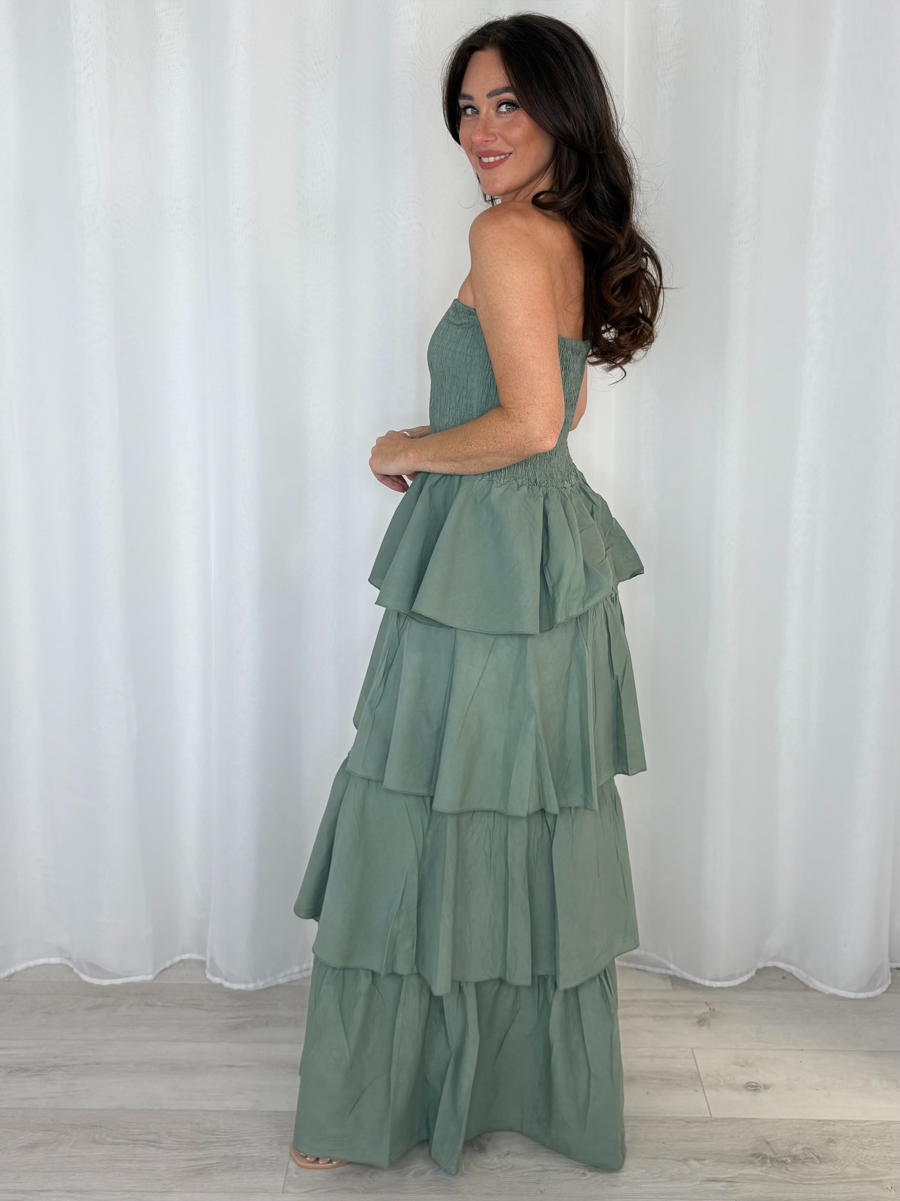 Layered Frill Maxi Dress (9 Colours)