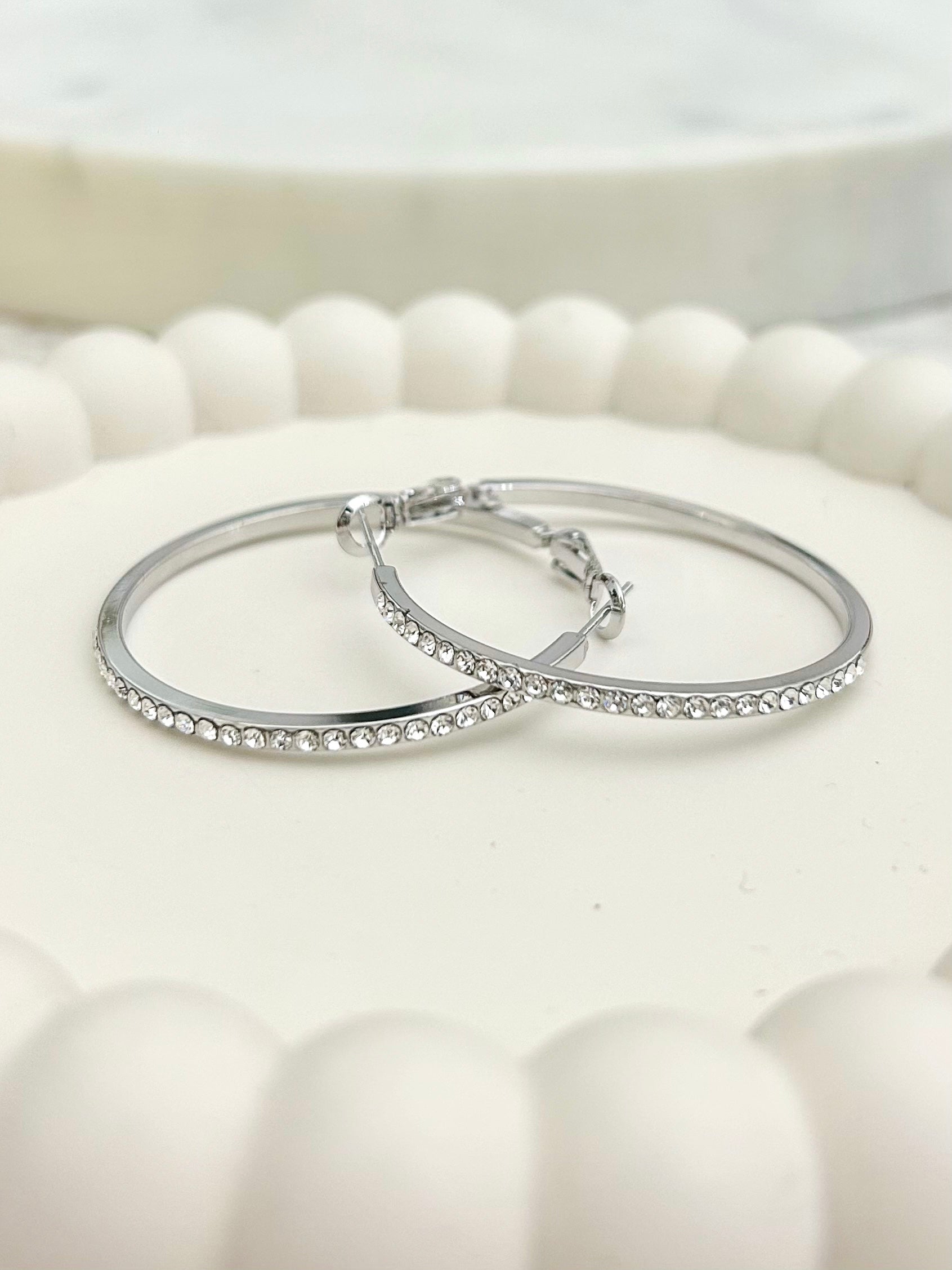 Diamante Hoops (2 Colours)