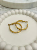 Slim Diamante Studded Hoop Earrings (2 Colours)