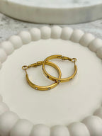 Slim Diamante Studded Hoop Earrings (2 Colours)
