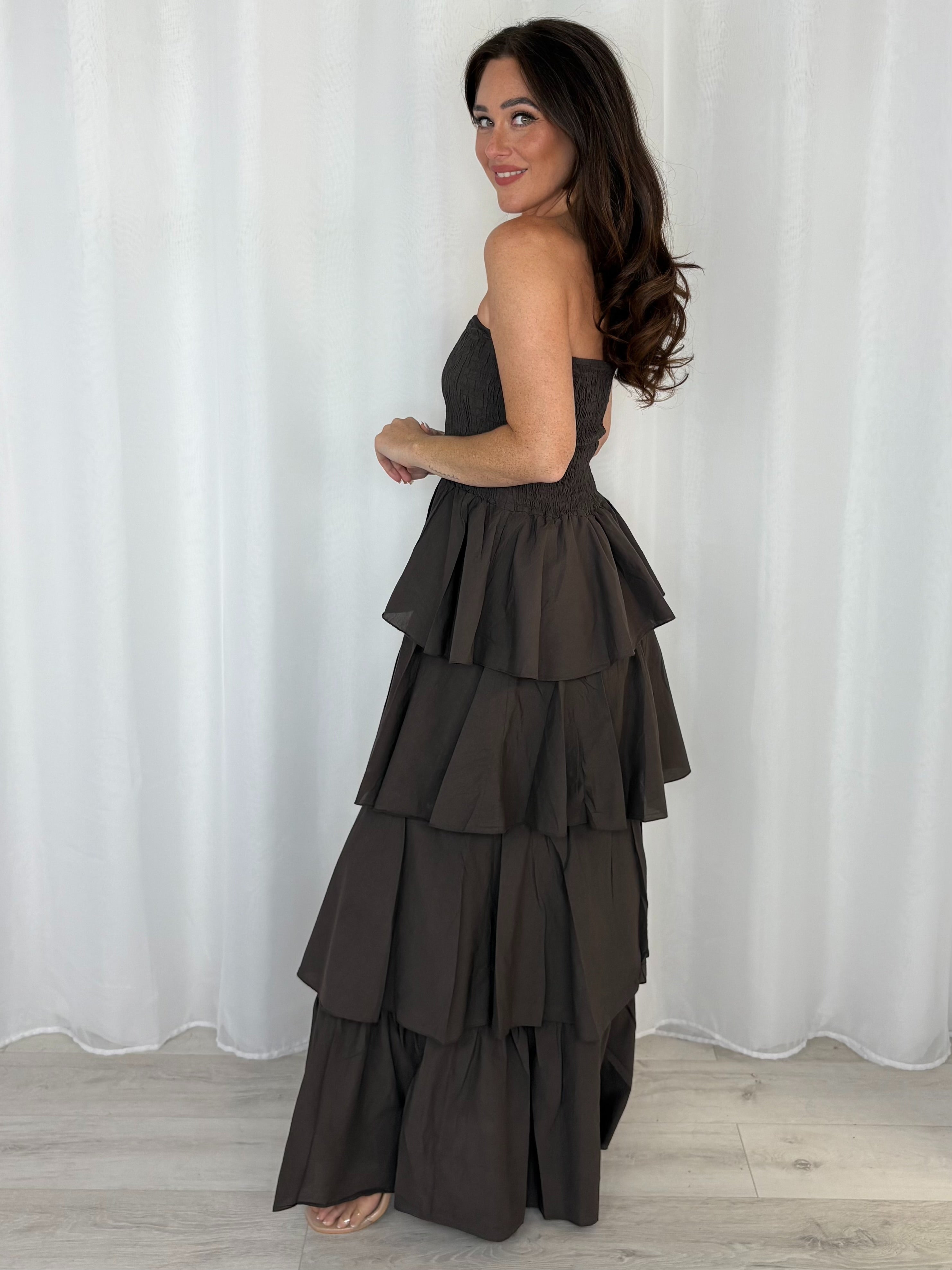 Layered Frill Maxi Dress (9 Colours)