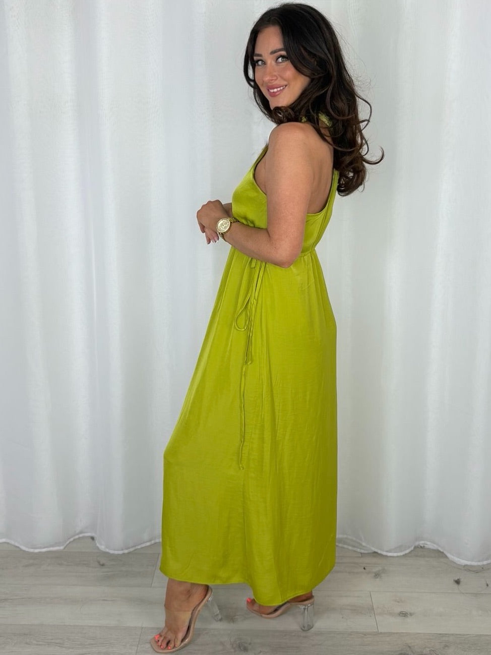 Cinched In Waist Back Rope Detail Dress (2 Colours)