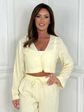 CAPRI - Cropped Shirt (Lemon)