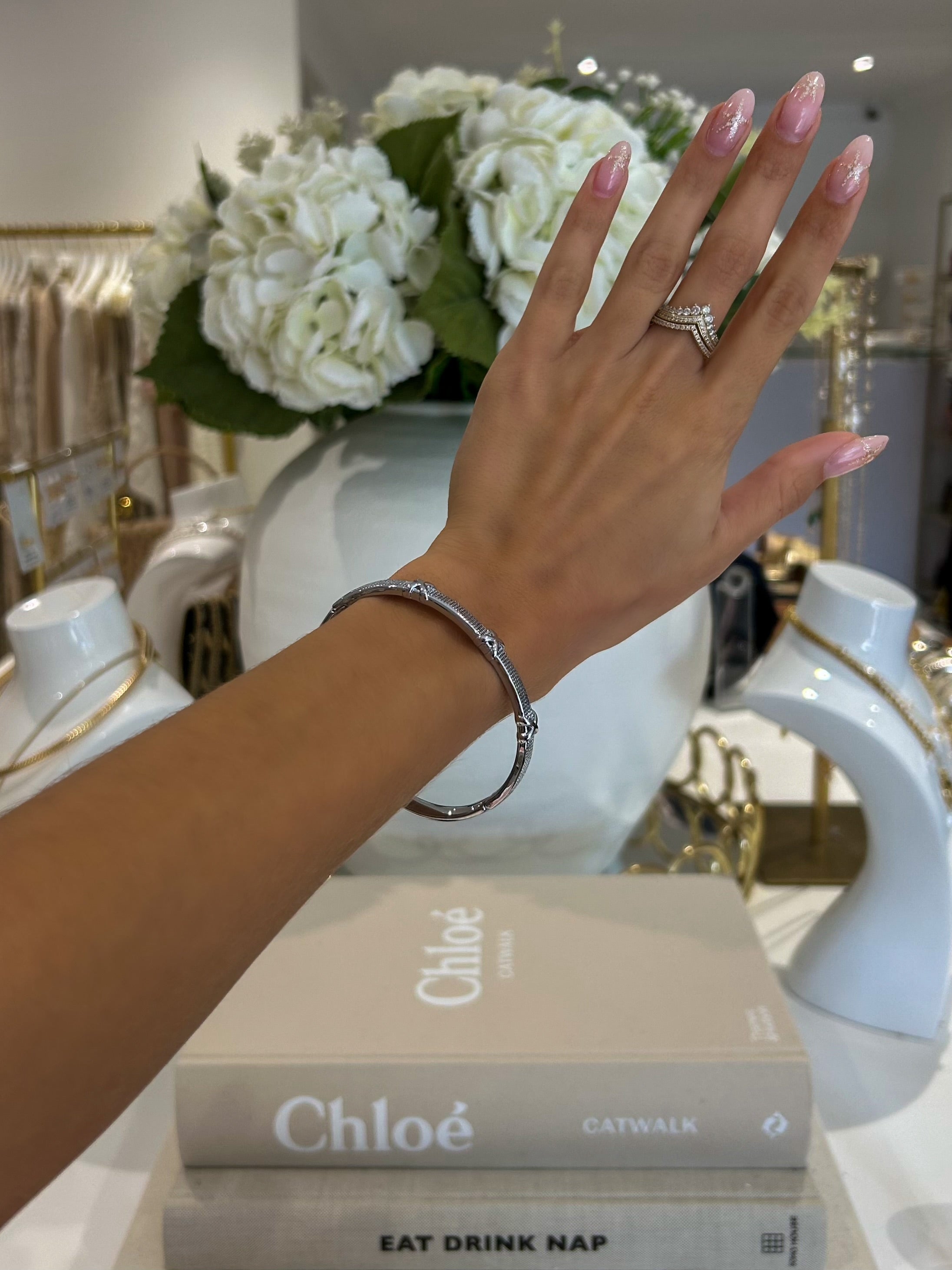 Triple Cross Detail Bangle (2 Colours)