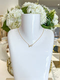 Diamante Bow Necklace (2 Colours)