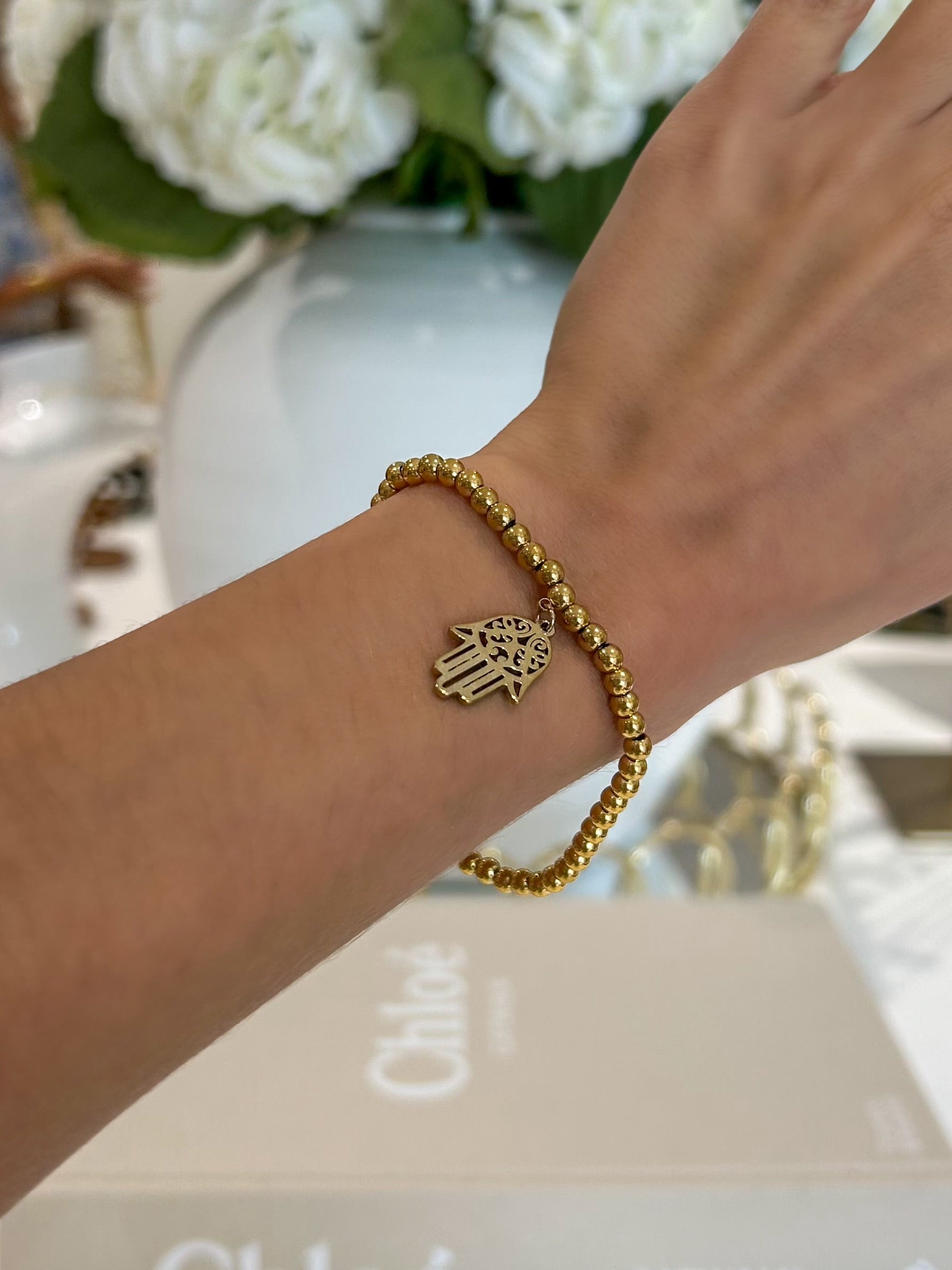 Hamsa Hand Elasticated Bracelet (2 Colours)