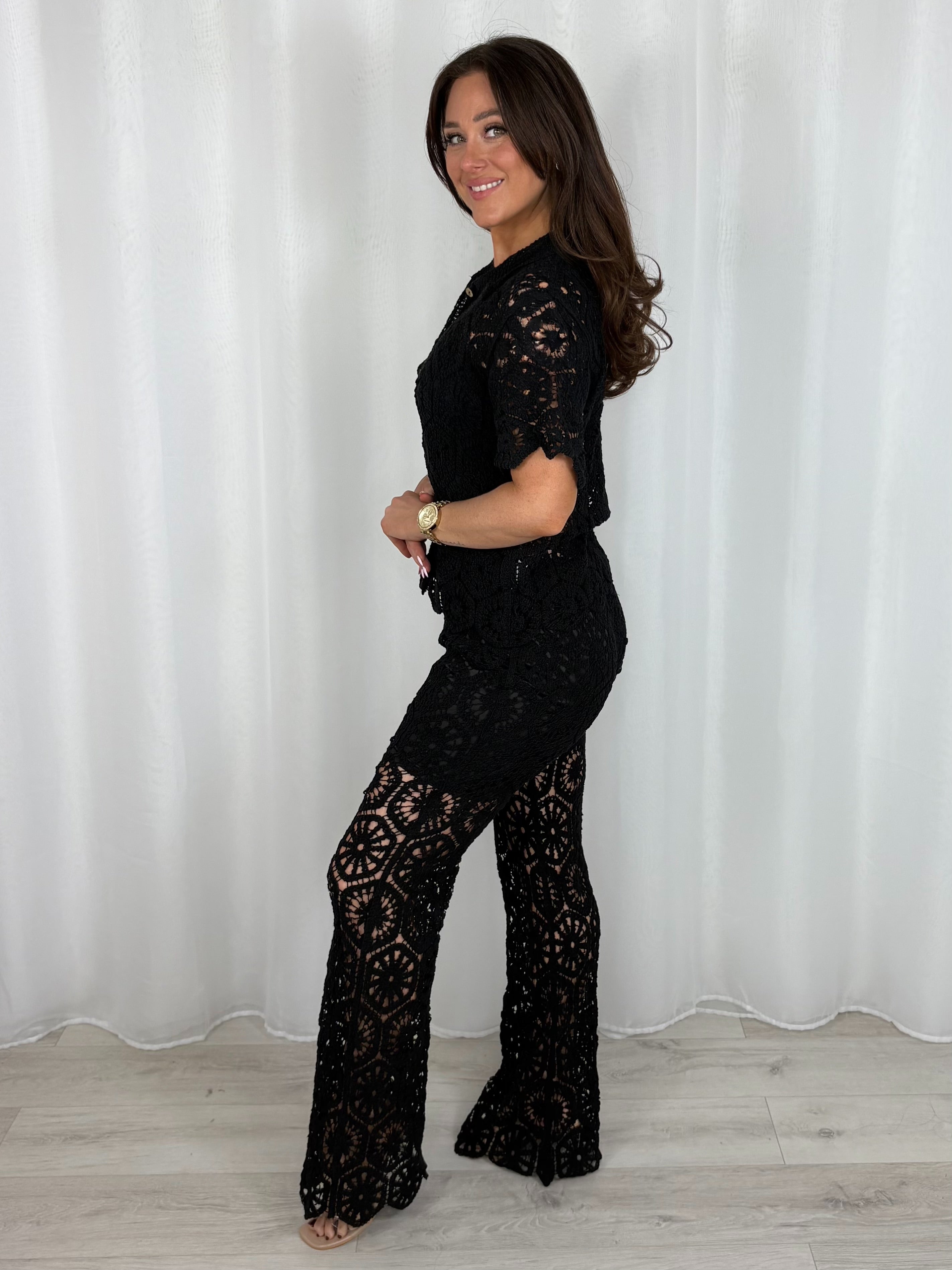 Crochet Top & Trouser Co-Ord (3 Colours)