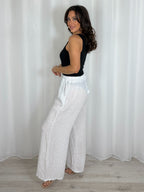 Linen Pinstripe Trousers (7 Colours)