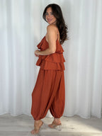 Frill Vest Top And Harem Trouser Co-Ord (7 Colours)