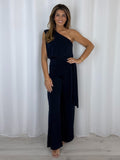 One Shoulder Draped Jumpsuit (8 Colours)