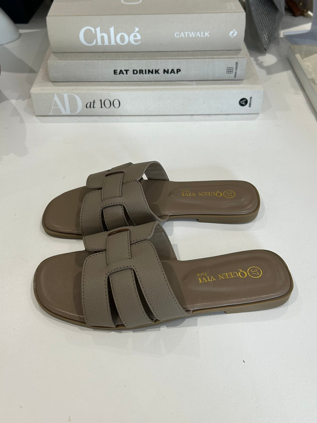 Faux Leather Sliders (2 Colours)