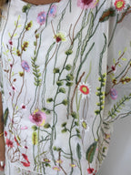 Flower Embroidered Silk Top And Trouser Co-Ord (2 Colours)