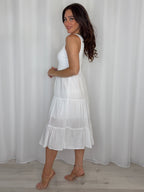 Ribbed Bodice Tiered Midi Dress (6 Colours)