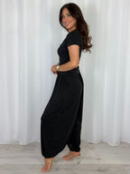 Harem Trouser Style And Round Neck Basic Top Co-Ord (6 Colours)