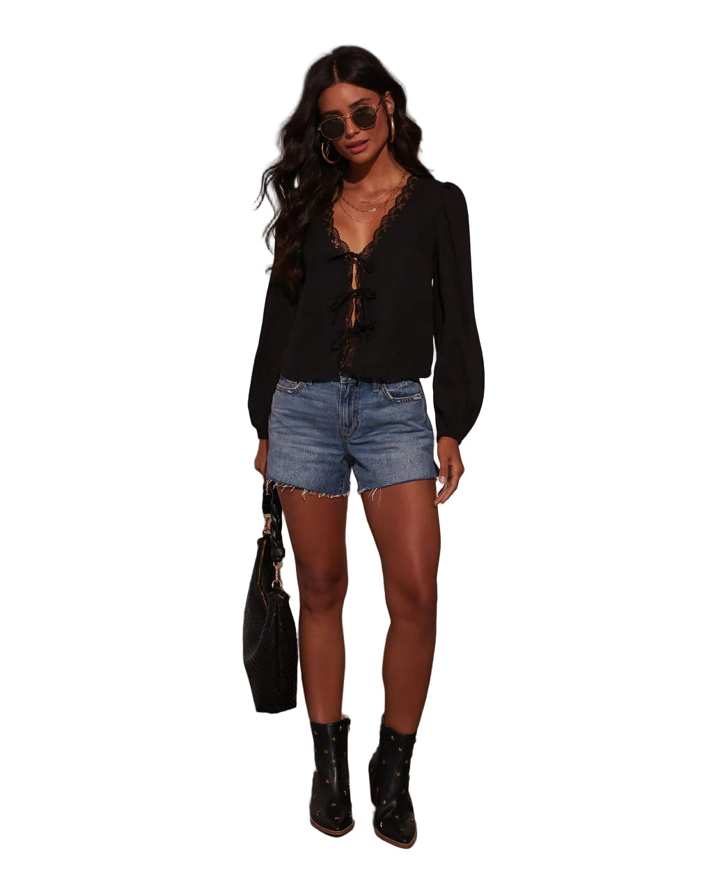 Alice | Alonso Lace Trim Top