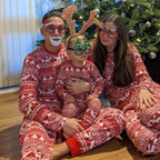 Red Xmas Spirit Matching Family Pajamas