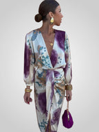 Bella | Women's Wrap Dress with Multicolored Pattern