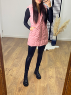 Monico Pink Quilted Hooded Gilet