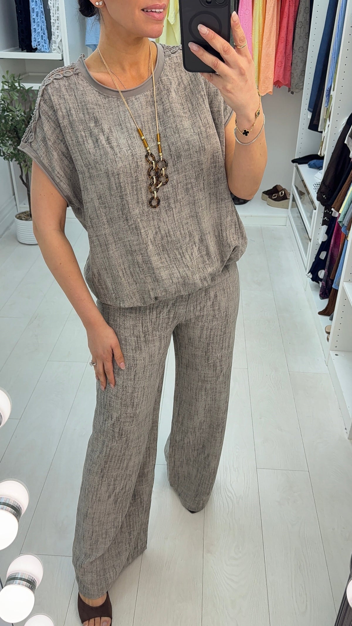 Maddie Crochet Detailed Necklace Co-ord Set