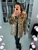 Paxten Tiger Soft Faux Fur Coat