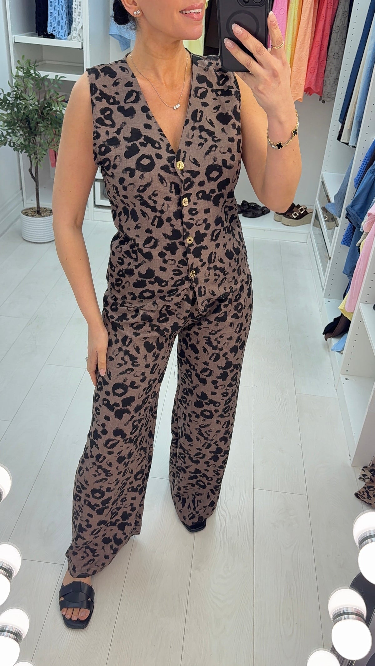 Oslo Leopard Print Sleeveless Co-Ord Set