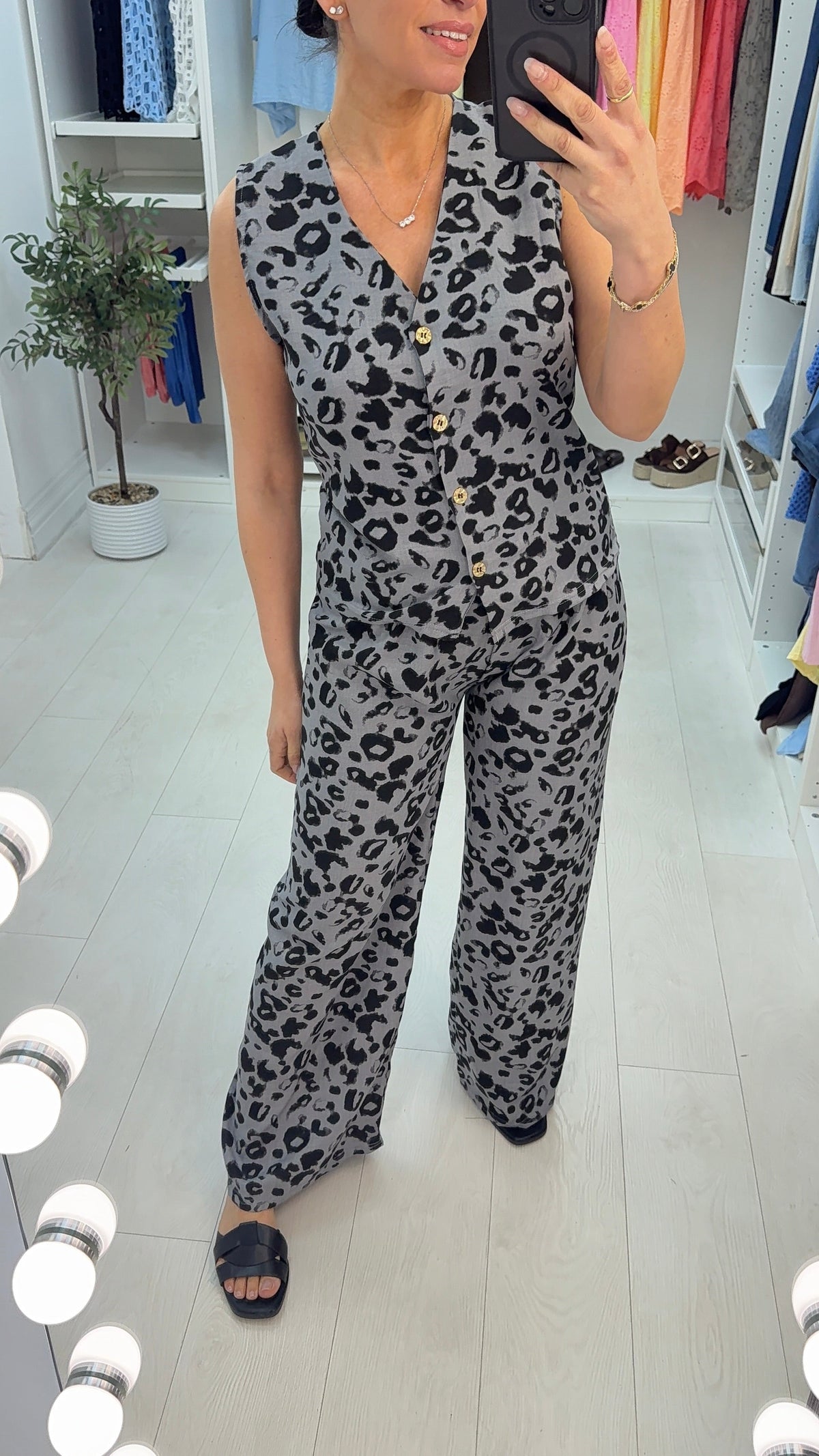 Oslo Leopard Print Sleeveless Co-Ord Set